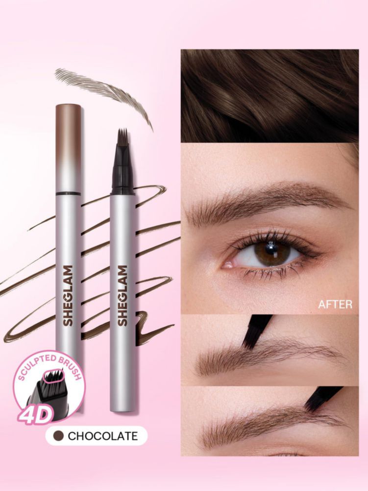 Lápiz de cejas SHEGLAM de larga duración a prueba de agua 08 Chocolate