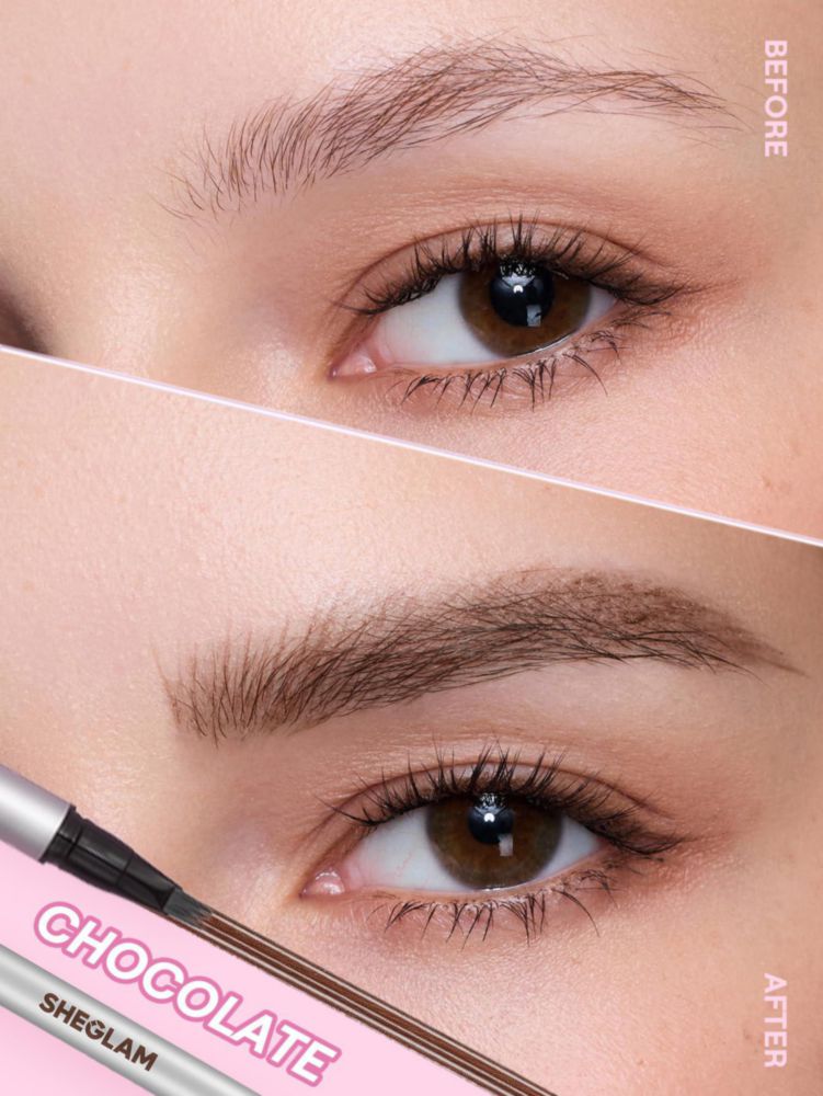 Lápiz de cejas SHEGLAM de larga duración a prueba de agua 08 Chocolate