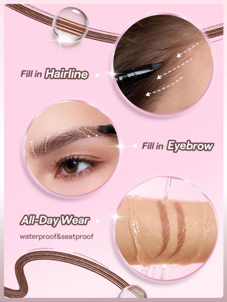 Lápiz de cejas SHEGLAM de larga duración a prueba de agua 08 Chocolate