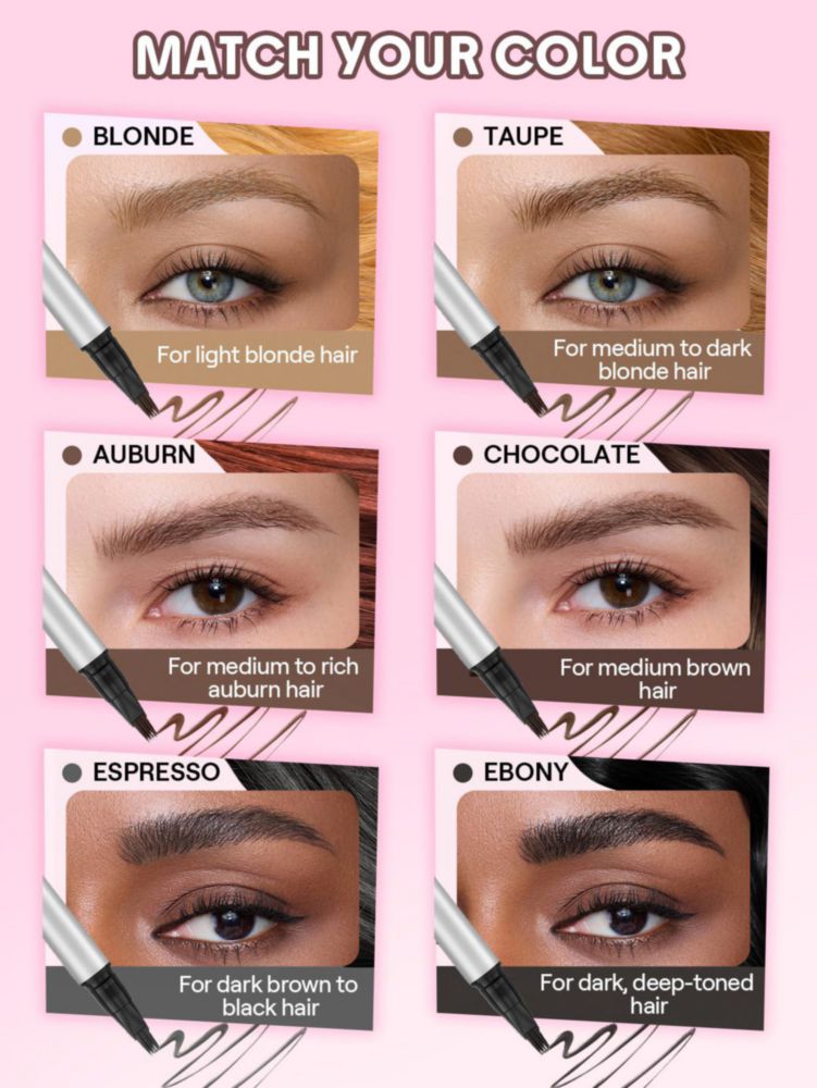 Lápiz de cejas SHEGLAM de larga duración a prueba de agua 08 Chocolate