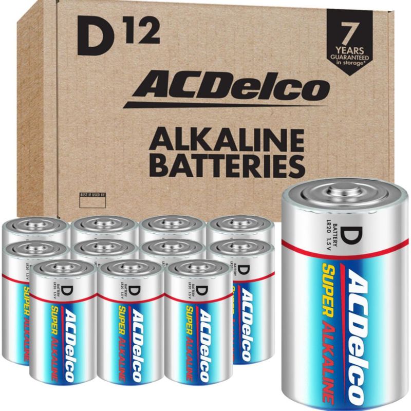 Baterías Powermax D de 12 unidades alcalinas vida útil de 7 años