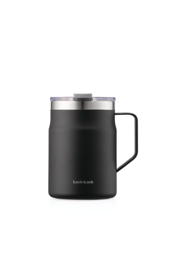 Taza de Viaje LocknLock 455 ml Negro Acero Inoxidable