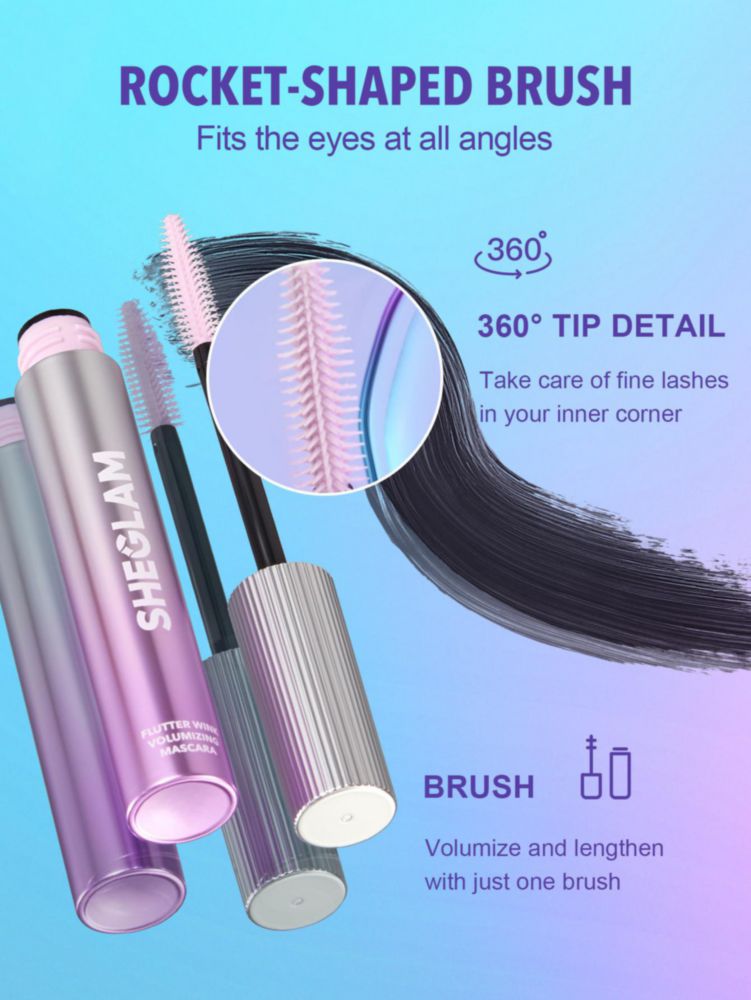 Máscara SHEGLAM Flutter Wink Voluminizadora Negra