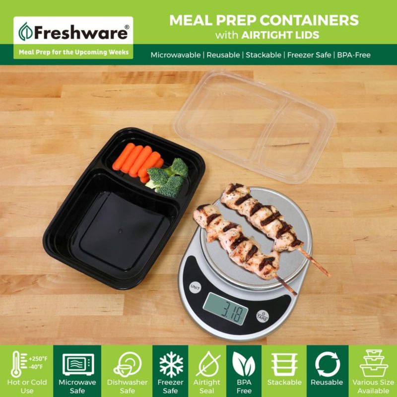 Contenedores Freshware para Meal Prep – Pack de 50 800 ml sin BPA