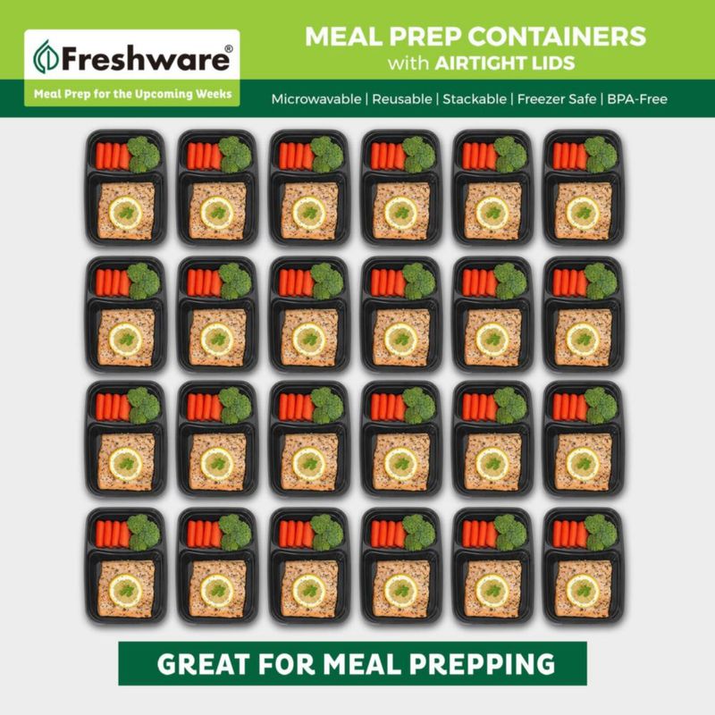 Contenedores Freshware para Meal Prep – Pack de 50 800 ml sin BPA