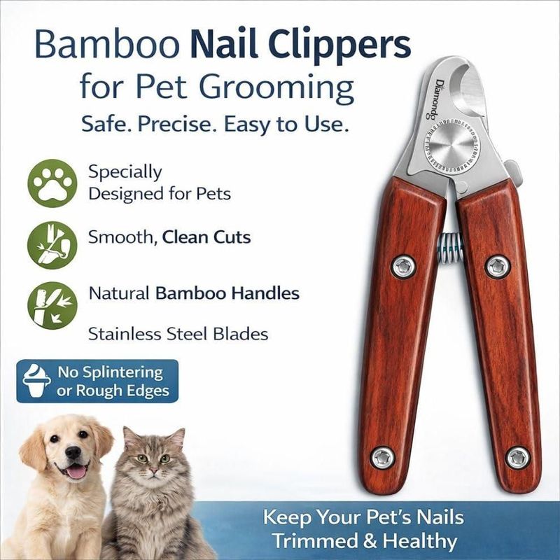 Cortauñas Diamondg para Perros y Gatos de Acero Inoxidable
