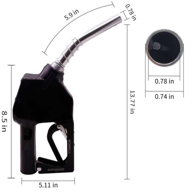 Boquilla de combustible BORRITT 3/4" NPT con cierre automático 16 gal/min