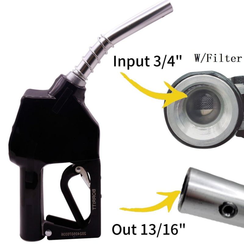 Boquilla de combustible BORRITT 3/4" NPT con cierre automático 16 gal/min