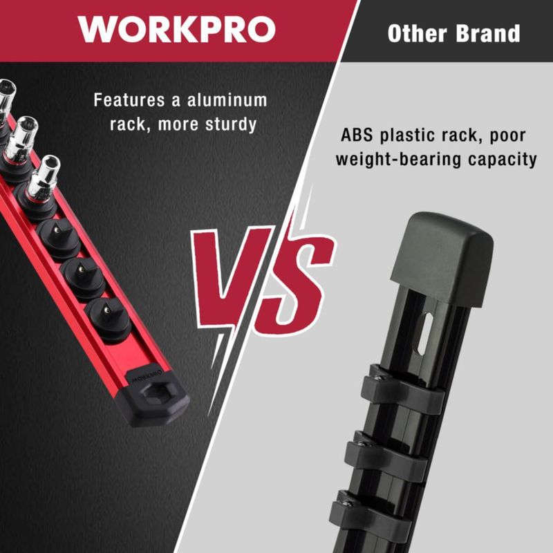 Organizador magnético de casquillos WORKPRO 33 cm 1/4"