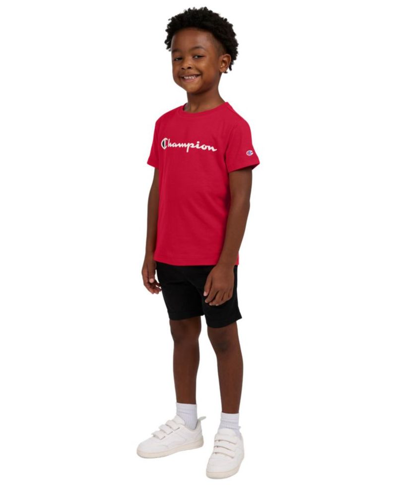 Conjunto Champion para Niños de 2 Piezas: Camiseta y Shorts de Malla