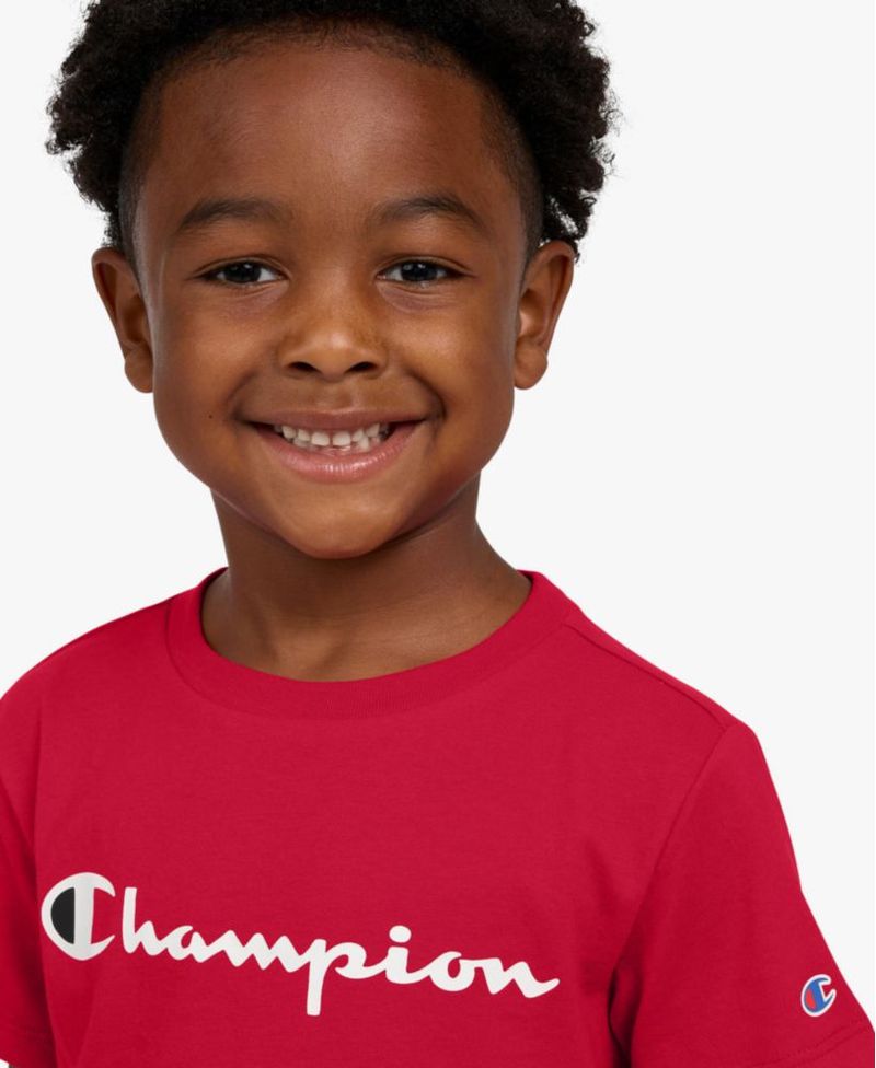 Conjunto Champion para Niños de 2 Piezas: Camiseta y Shorts de Malla