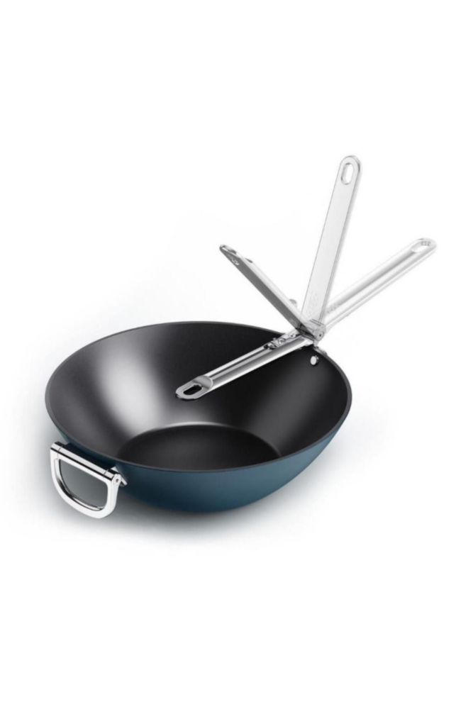 Wok Joseph Joseph de 32 cm antiadherente con mango plegable