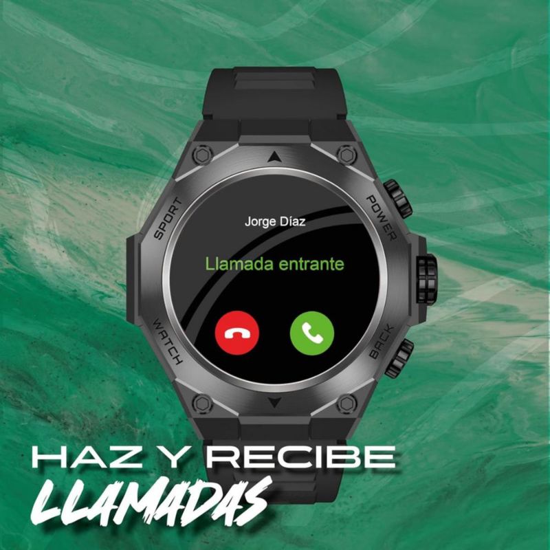 Smartwatch ERA ARMY X AMOLED Llamadas Bluetooth con Correa Elástica extra