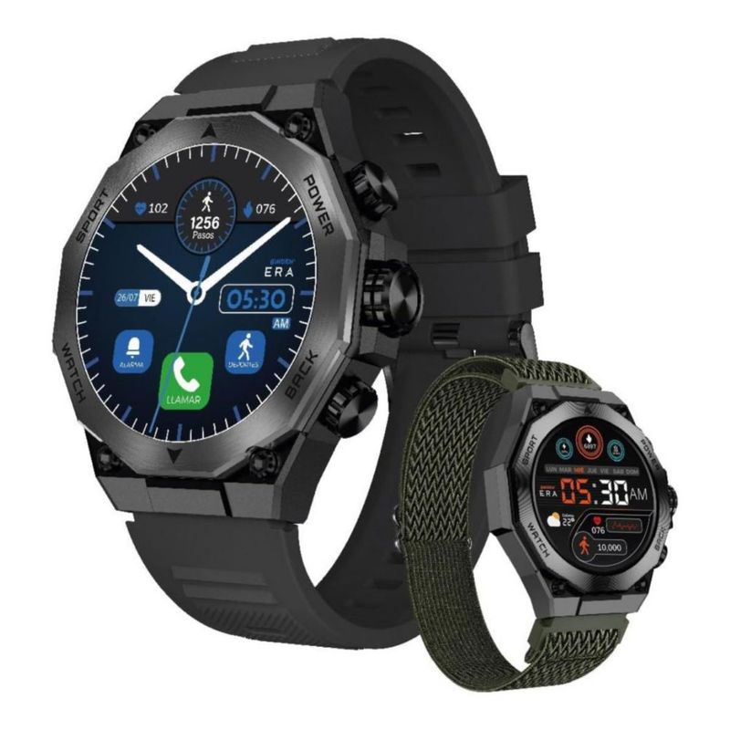 Smartwatch ERA ARMY X AMOLED Llamadas Bluetooth con Correa Elástica extra