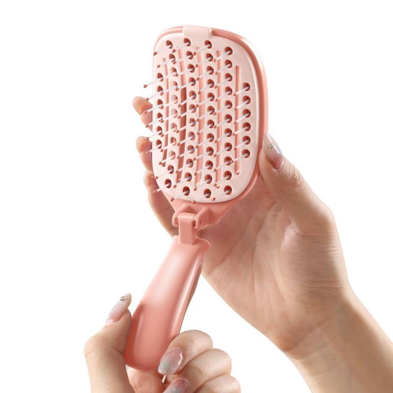 Cepillo de Pelo Rebex Plegable de Viaje con Autolimpieza
