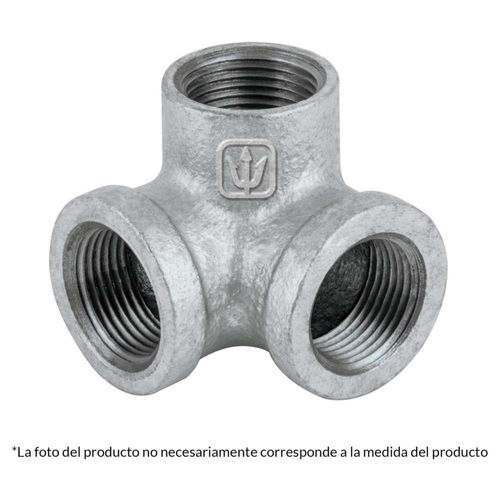 Codo rincón, acero galvanizado, 1' Foset