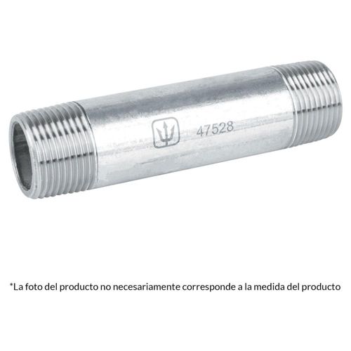 Niple, acero galvanizado, 1-1/4 x 2', cedula 40 Foset