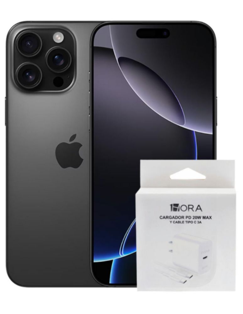 APPLE IPHONE 16 PRO MAX 512GB NEGRO+ADAP