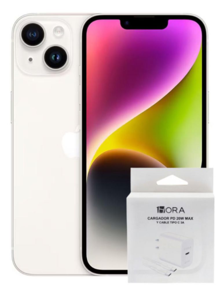 APPLE IPHONE 14 PLUS 256GB BLANCA+ADAPTA