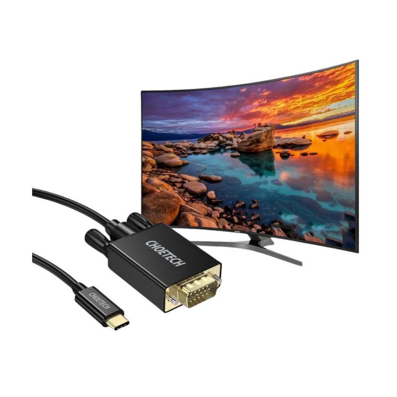 Cable USB C a VGA de Transmisión Choetech 1080p Full HD de 1.8 m