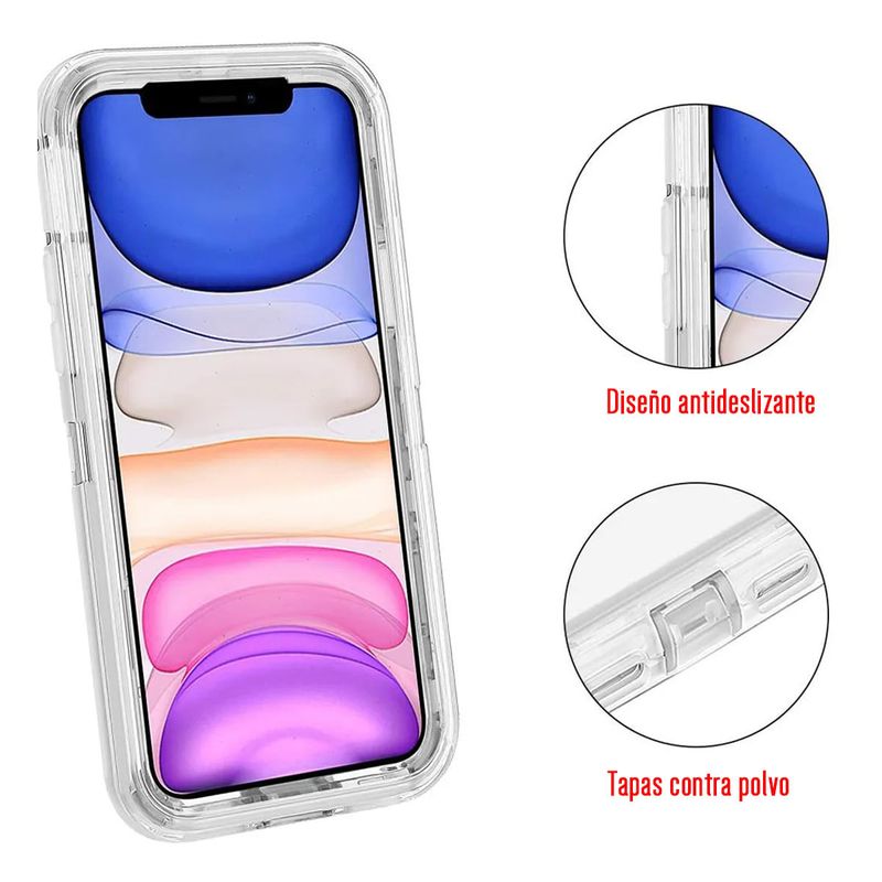 Funda Para iPhone 13 Antishock Protección 360 3 Capas Uso Rudo