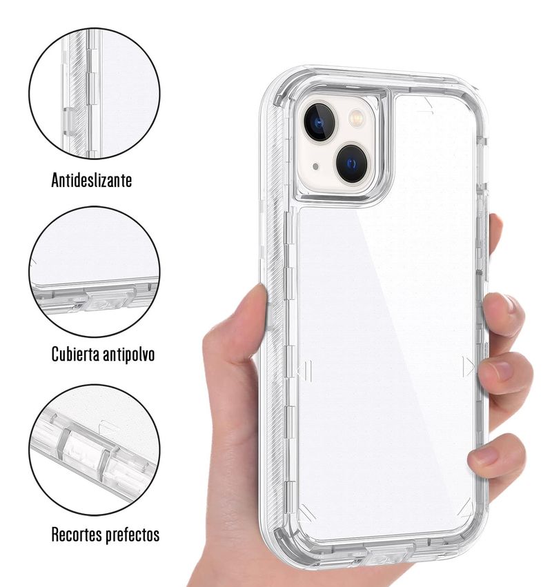 Funda Para iPhone 13 Antishock Protección 360 3 Capas Uso Rudo