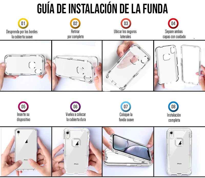 Funda Para iPhone 14 Pro Antishock Protección 360 3 Capas Uso Rudo