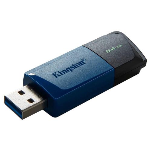 Unidad Flash USB 3.1 Kingston DTXM de 64GB. Color Negro, Azul.