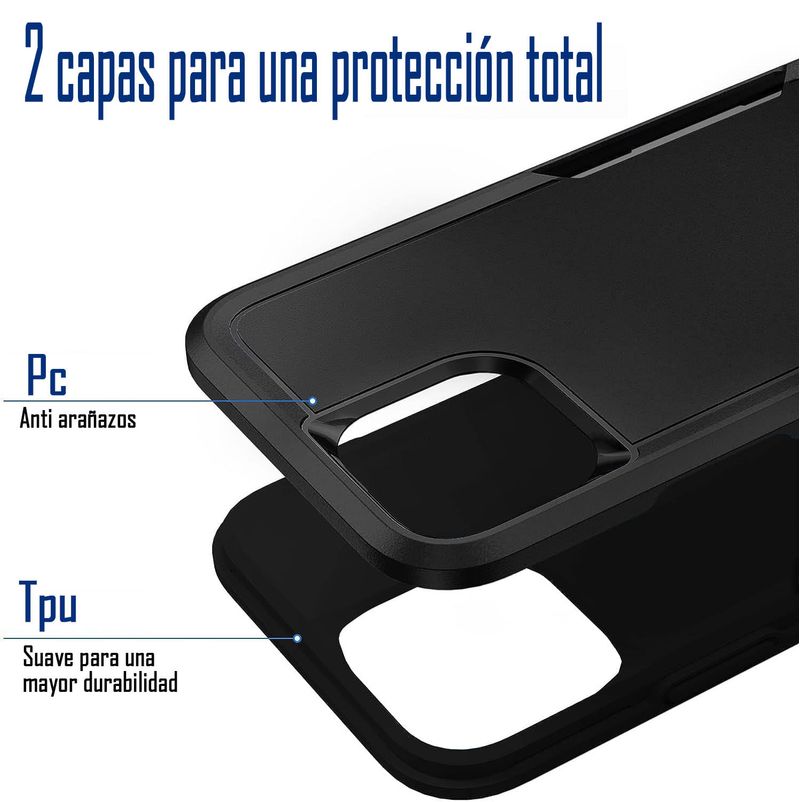Funda Para iPhone 13 Pro Max Antishock Maxima Proteccion Negro