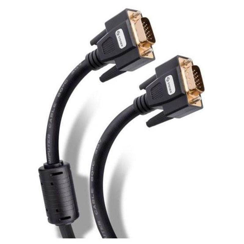 Cable Elite Vga 15m Conectores Dorados Monitor Steren 507-075