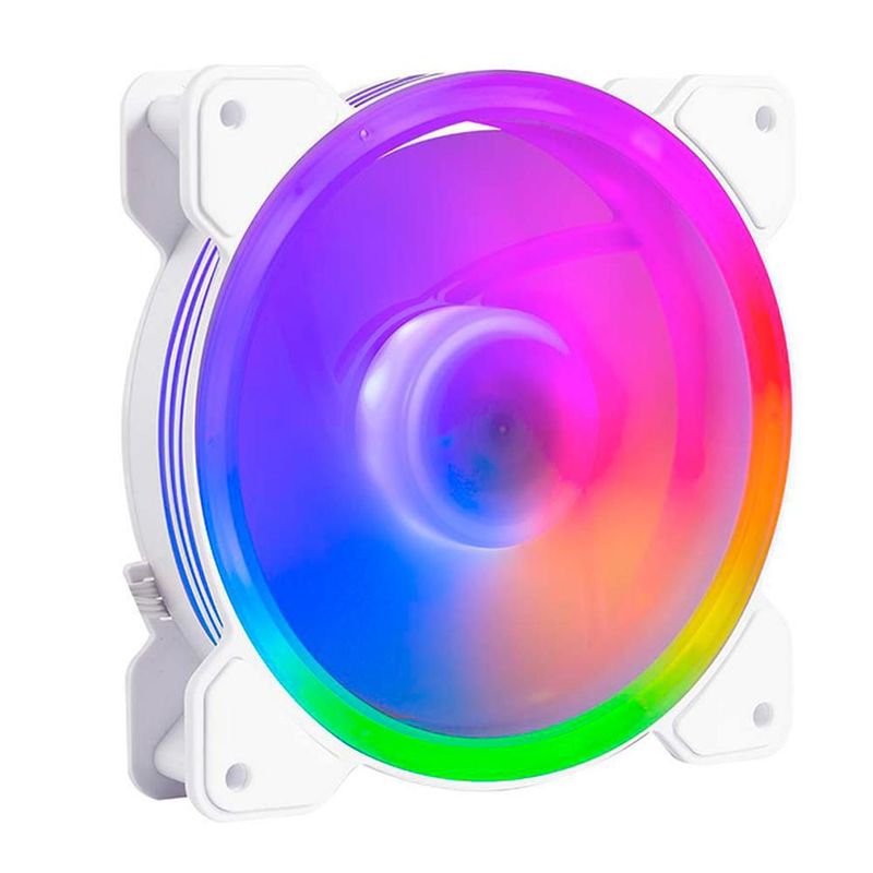 Kit 3 ventiladores gamer balam rush eolox blaze ex50kw 120mm argb 1200rpm blanco