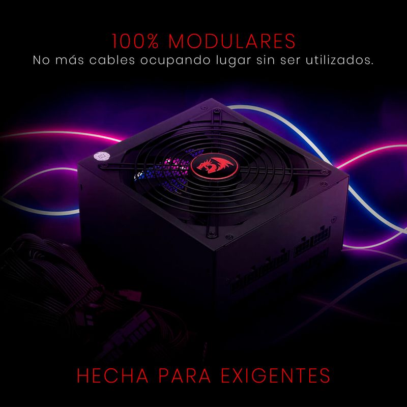 Fuente De Poder Para Pc Redragon Gc-ps002 600w 80 Bronce