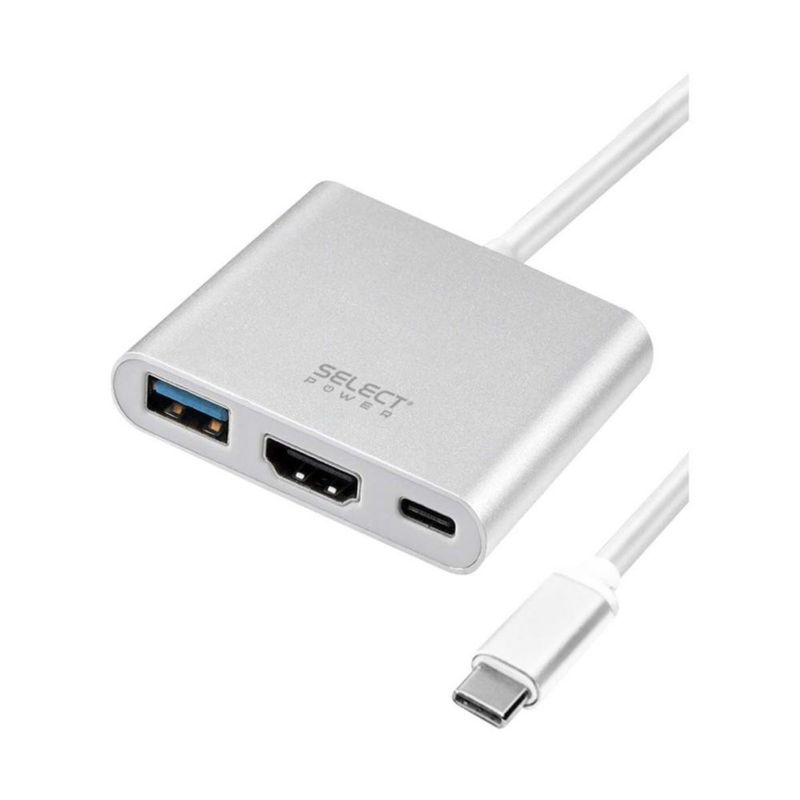 Adaptador Usb a tipo C Select Sound Para Hdmi, Usb y Tipo C.