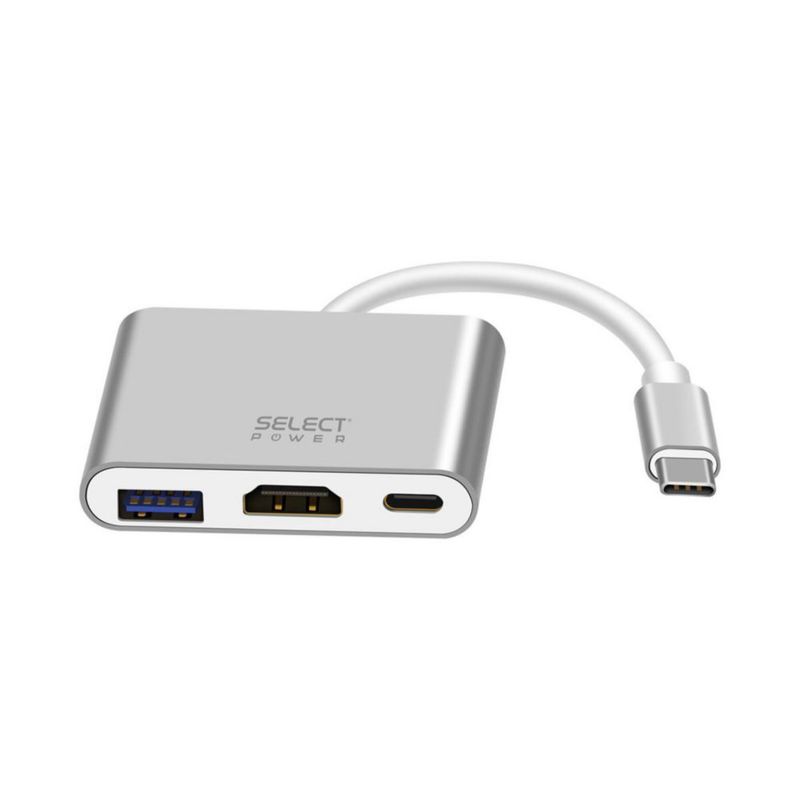 Adaptador Usb a tipo C Select Sound Para Hdmi, Usb y Tipo C.