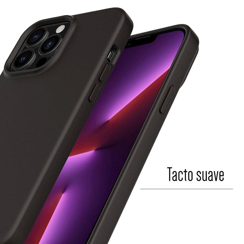 Funda Para iPhone 15 Pro Silicon Premium Interior Afelpado Negro