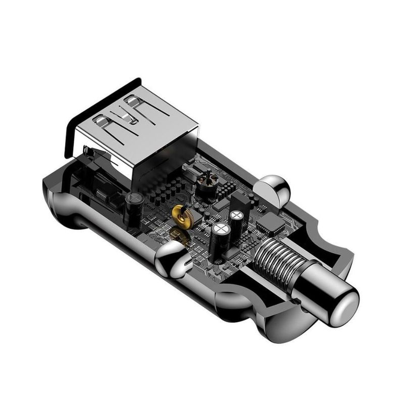 Cargador para Auto Baseus Negro 2 Entradas Usb 3.1 Carga Rápida