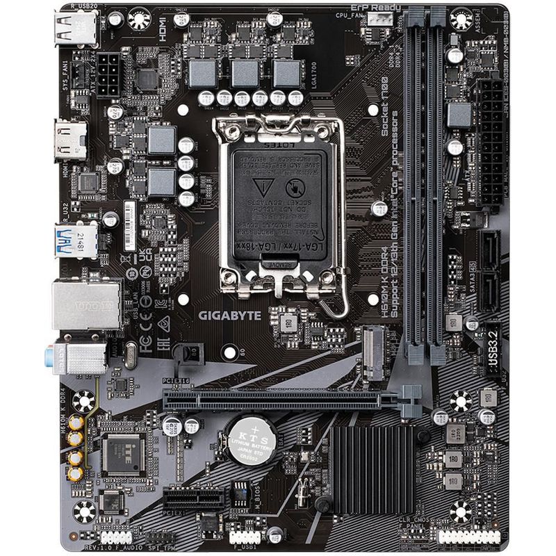Tarjeta madre gigabyte h610m k ddr4 lga1700 2x ddr4 1x m.2 pcie 3.0 micro atx