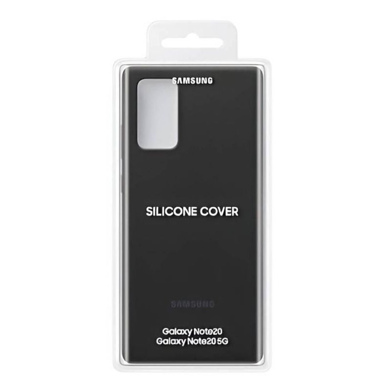 Funda para celular Samsung Galaxy Note 20 Silicon Cover color Negro