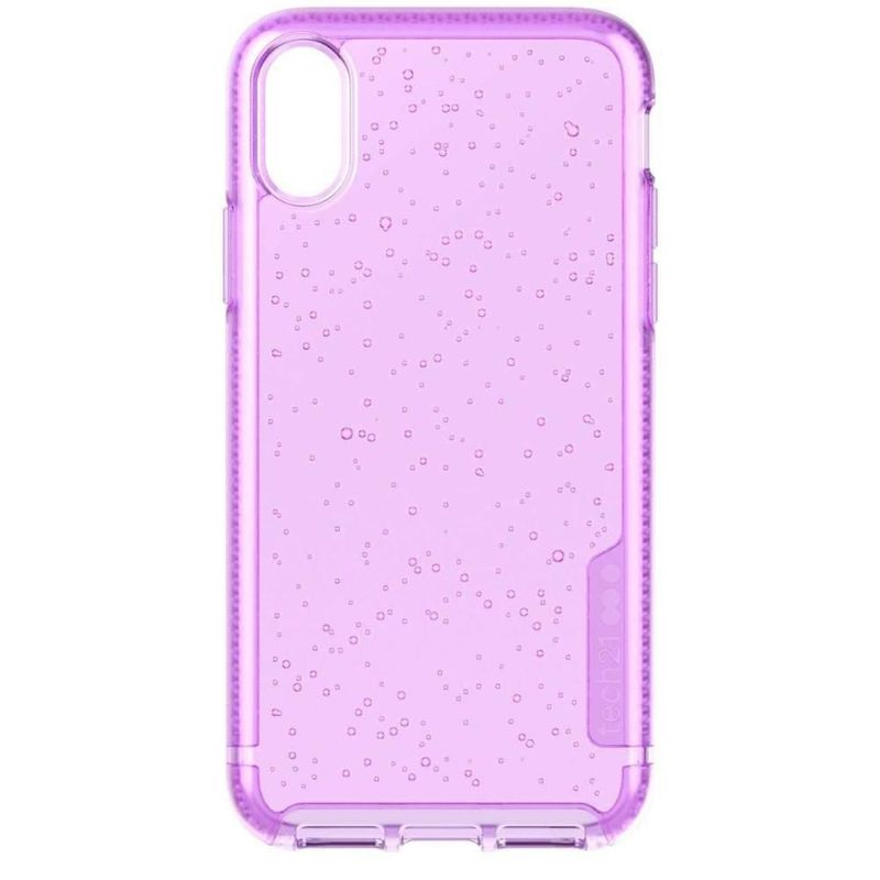 Funda para celular iPhone XR Tech21 Pure Soda silicón color morado