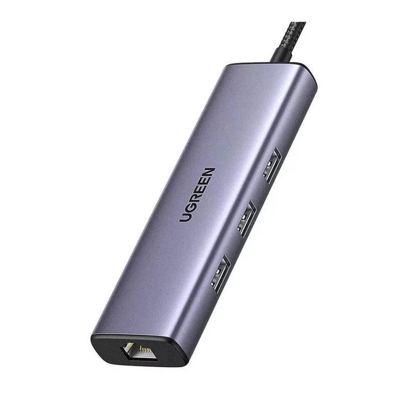 HUB USB-C 6 en 1 UGREEN 3 USB-A, 1 USB-C, HDMI 4K/30hz y Ethernet
