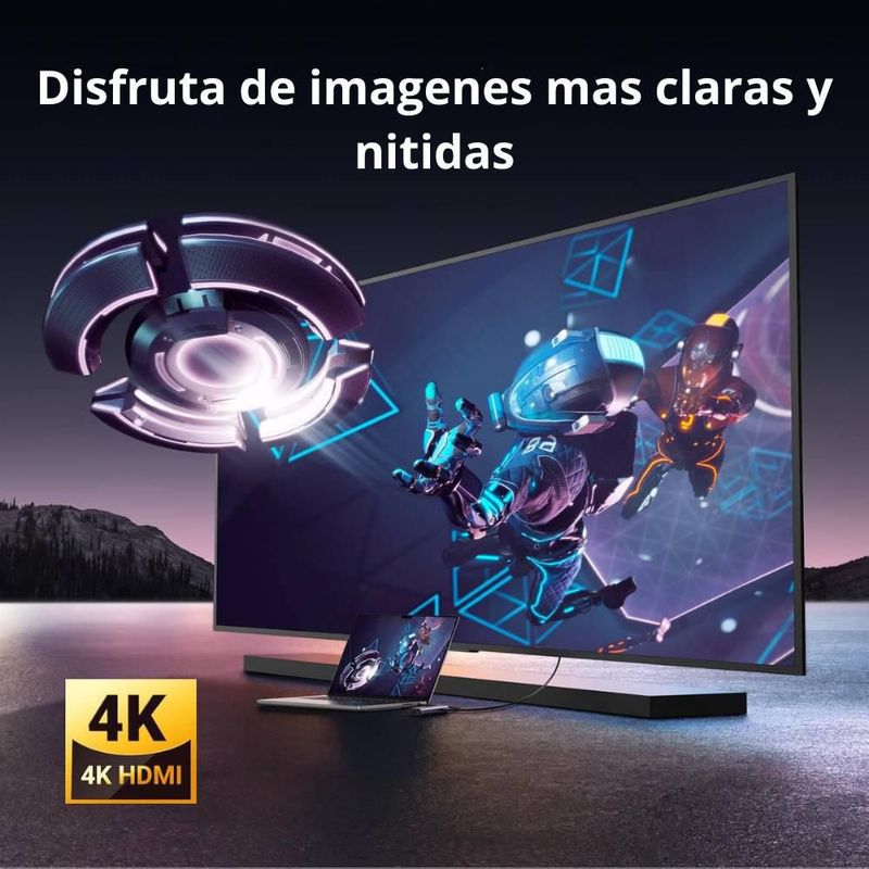 HUB USB-C 6 en 1 UGREEN 3 USB-A, 1 USB-C, HDMI 4K/30hz y Ethernet
