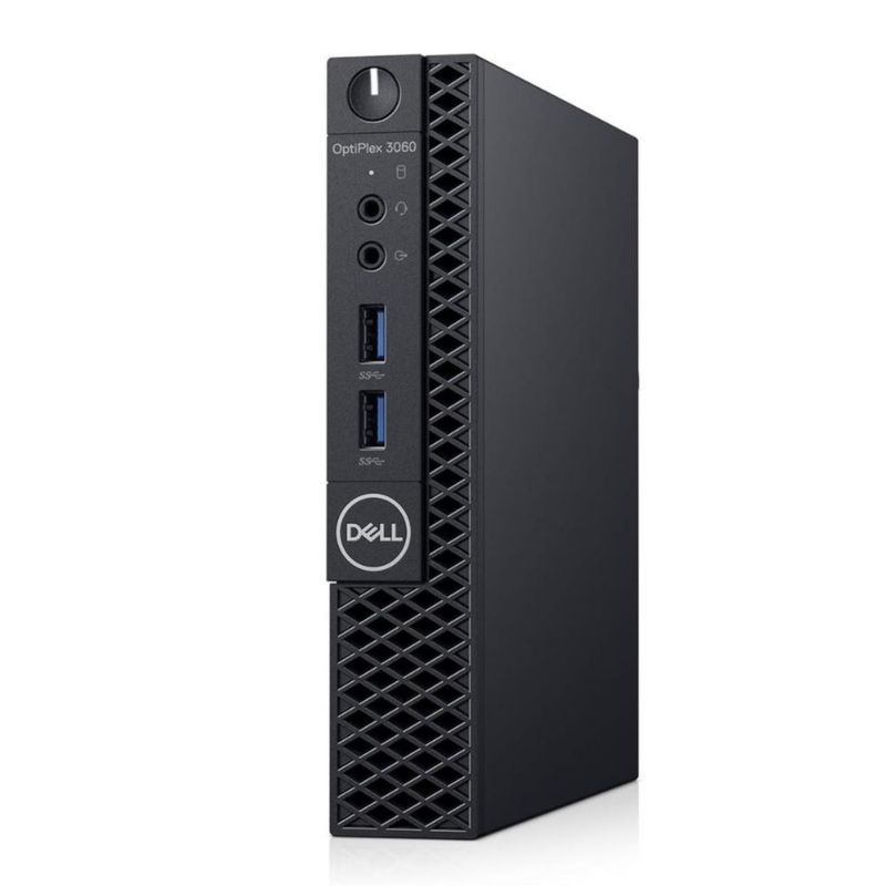 CPU Dell Optiplex 3060 Tiny Intel Core i3-8300T con 8GB de RAM y 256GB SSD + 500GB HDD de Almacenamiento -Reacondicionado-