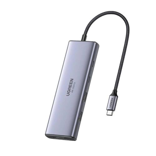 HUB 9 en 1 UGREEN 2 USB-A, 3 USB-C, 1 HDMI 4K/60hz, SD/TFT y Ethernet