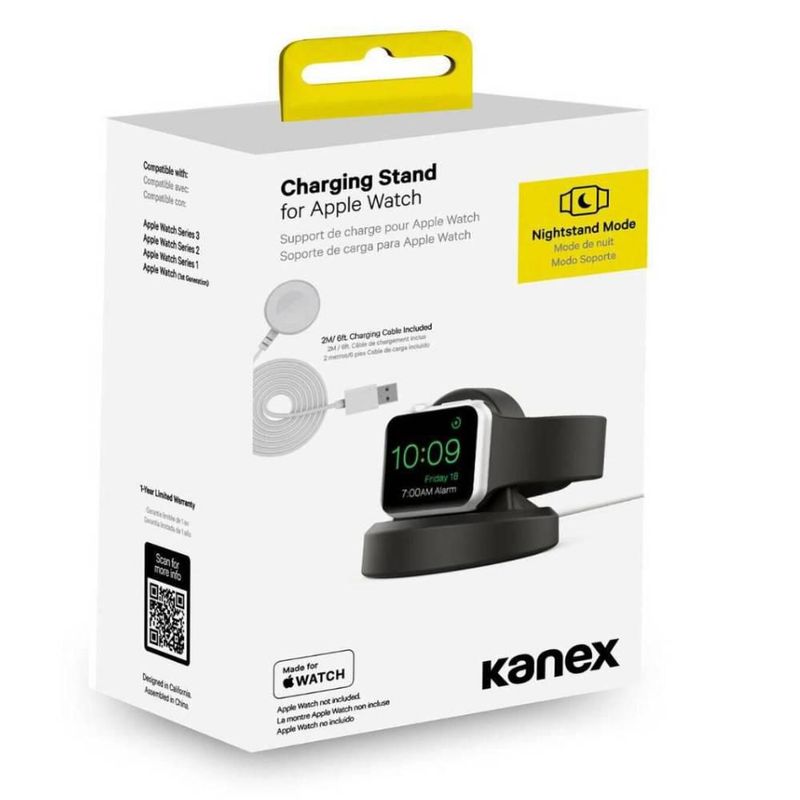 Cargador para Apple Watch 2m blanco Kanex con soporte color negro
