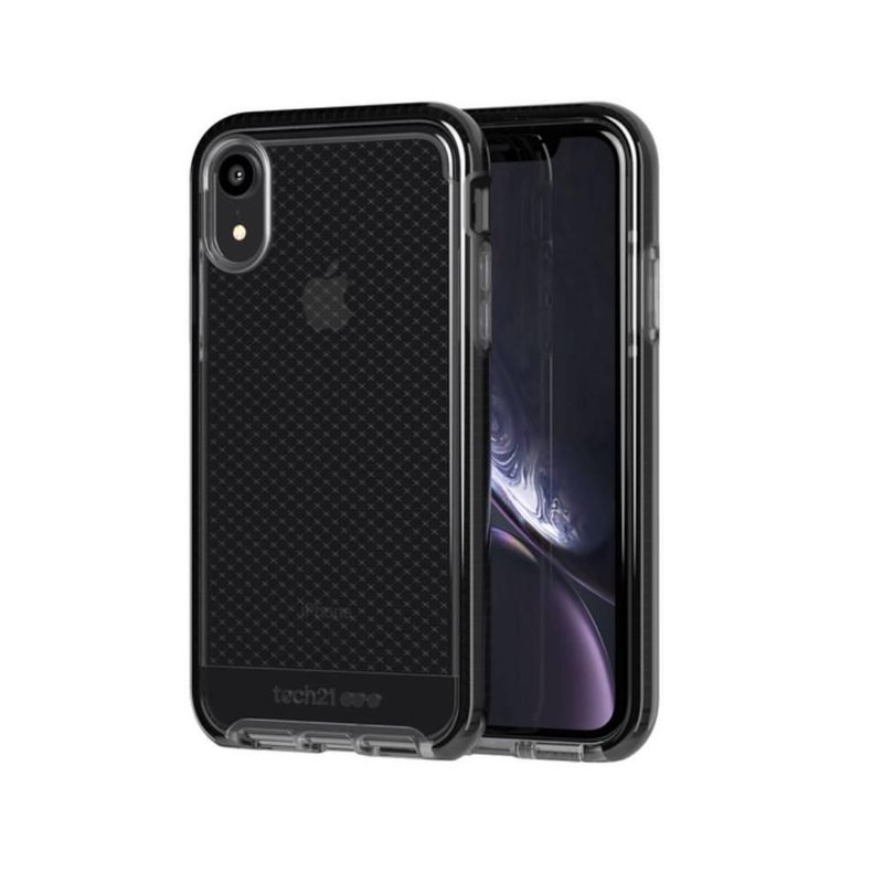 Funda para iPhone XS Max Tech21 Evo de silicón color humo
