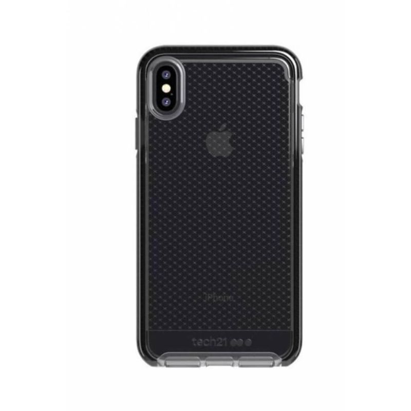 Funda para iPhone XS Max Tech21 Evo de silicón color humo