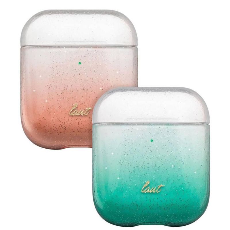 Funda para AirPods 1 y 2 generación LAUT Ombre Sparkle Verde