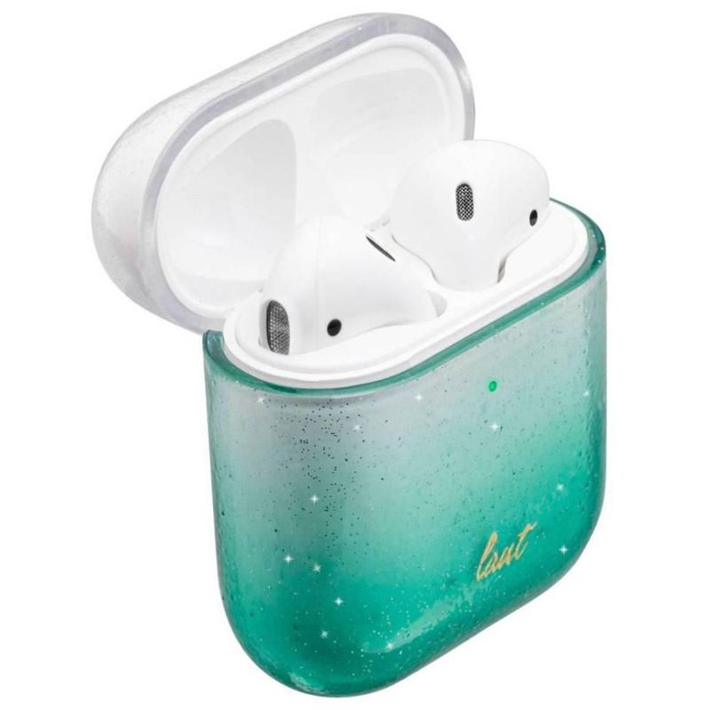 Funda para AirPods 1 y 2 generación LAUT Ombre Sparkle Verde