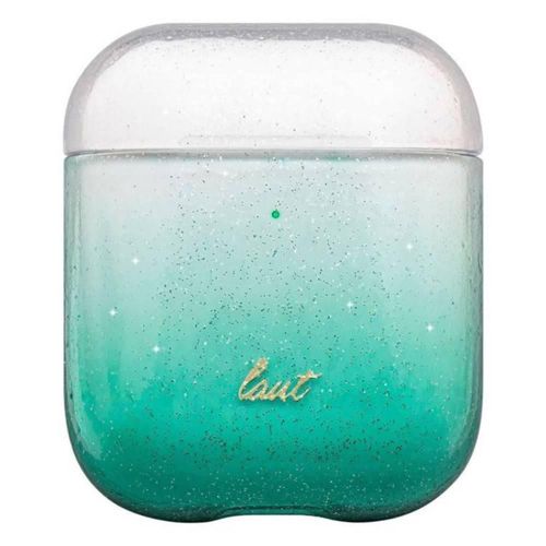 Funda para AirPods 1 y 2 generación LAUT Ombre Sparkle Verde