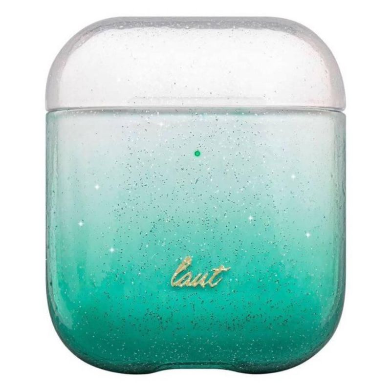 Funda para AirPods 1 y 2 generación LAUT Ombre Sparkle Verde